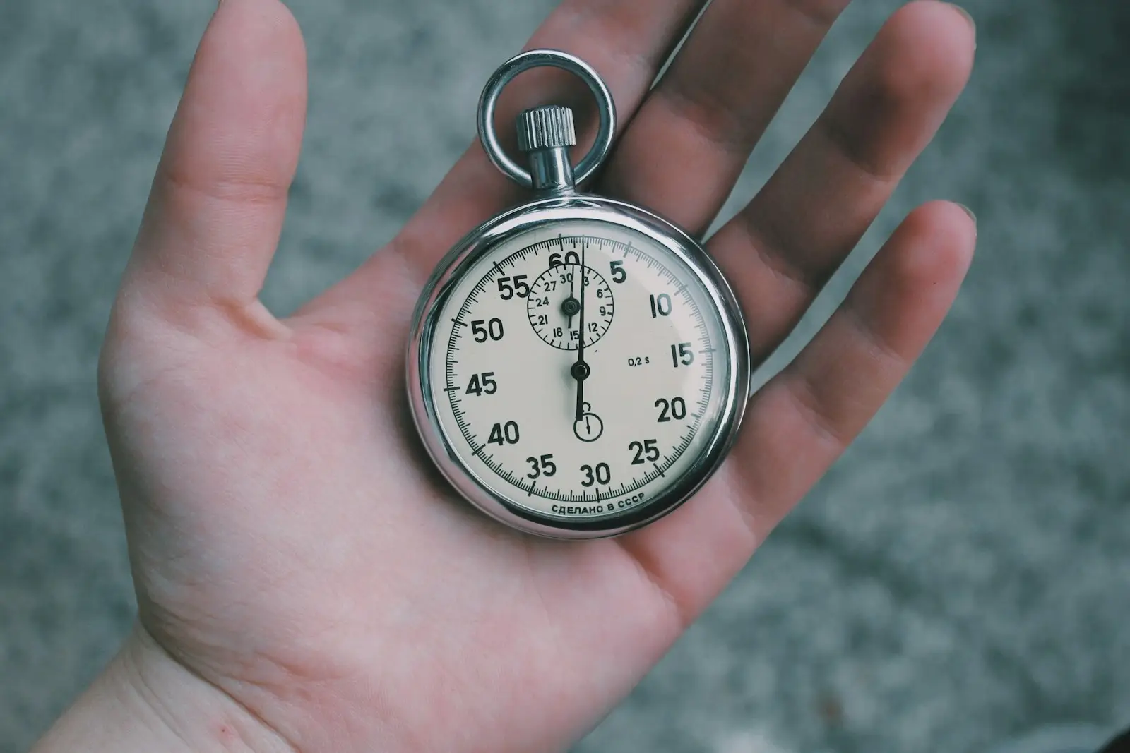 watch in hands